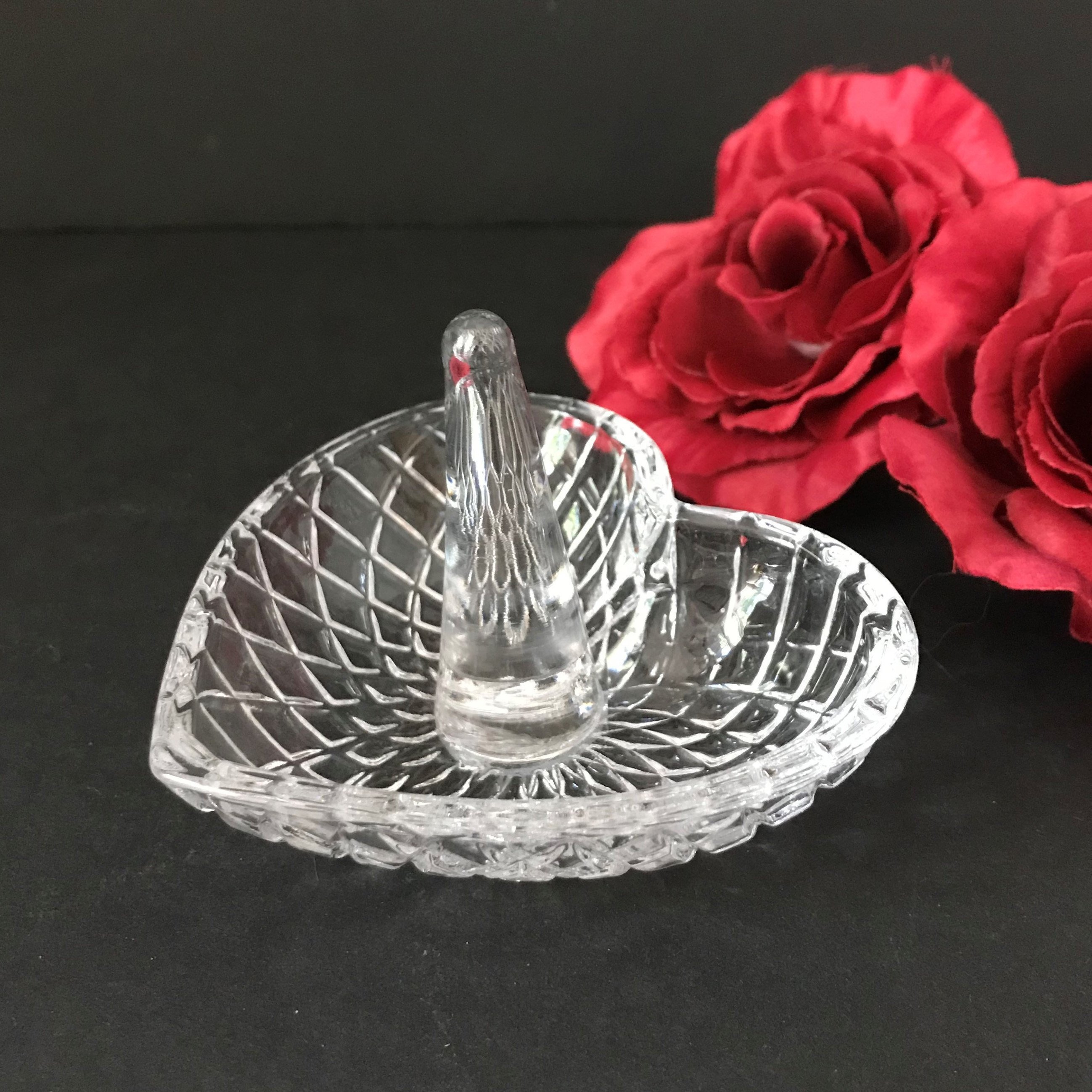 Crystal Heart-Shaped Ring Holder