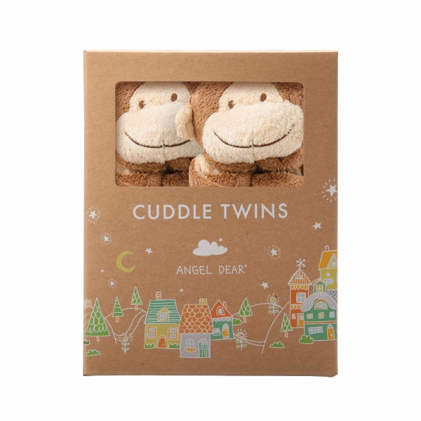 Cuddle Twins Monkey Blanket Set