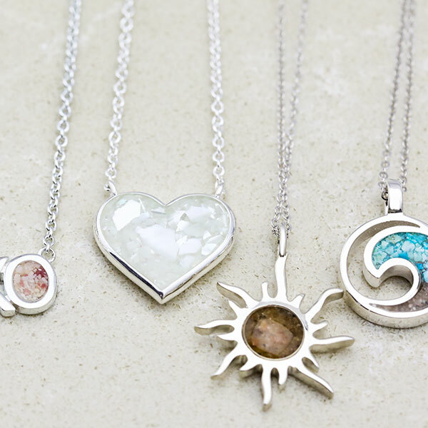 Custom Jewelry Made from Authentic Sourced Sand from Your Beach Trips
