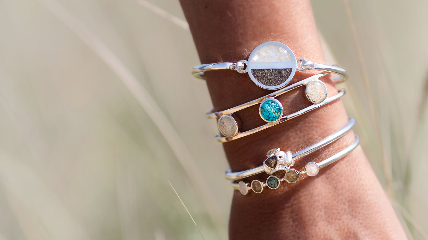Custom Jewelry Made from Authentic Sourced Sand from Your Beach Trips