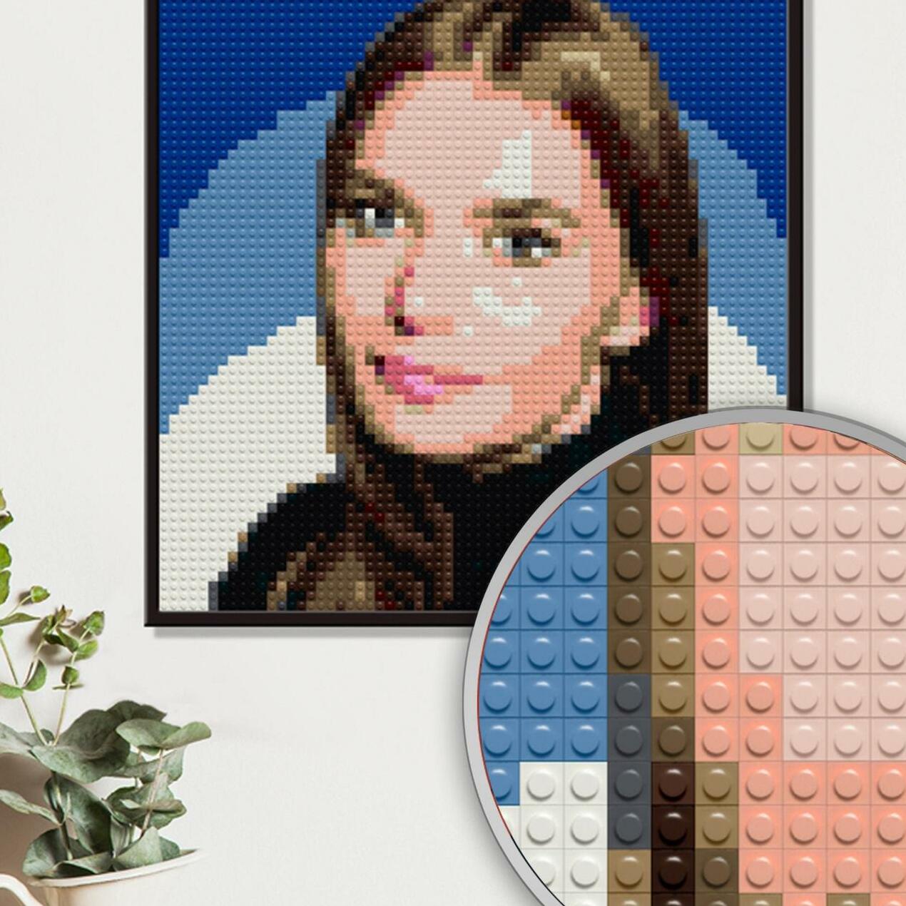  Custom Lego Mosaic Portrait