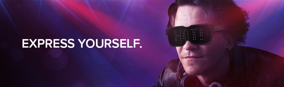 Customizable Bluetooth LED Glasses for Raves