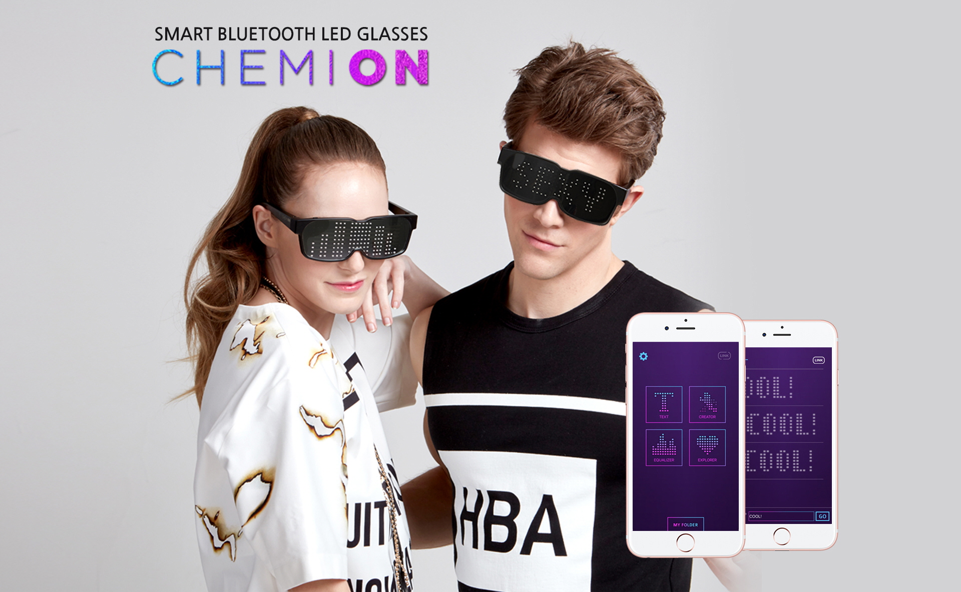 Customizable Bluetooth LED Glasses for Raves