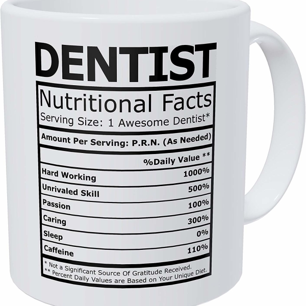 Dentist Nutritional Facts Coffee Mug