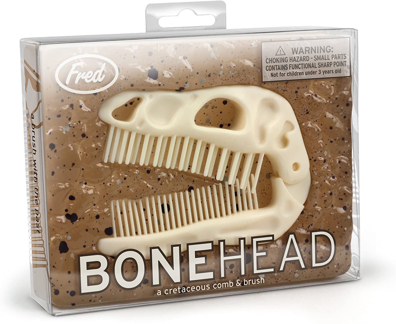 Dinosaur Bone Folding Brush & Comb