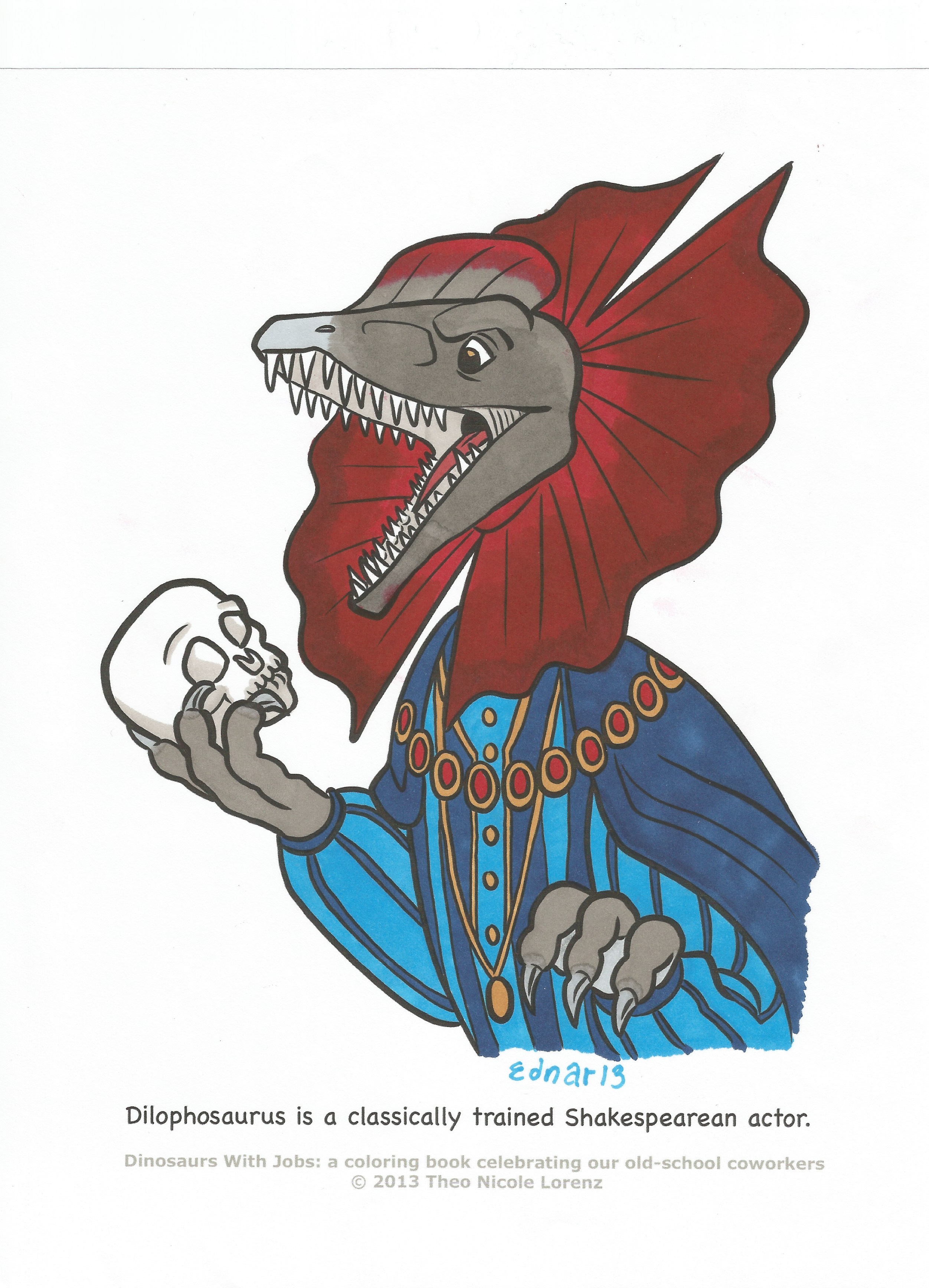 Dinosaurs with Jobs: A Coloring Book Celebrating Our Old-School Coworkers