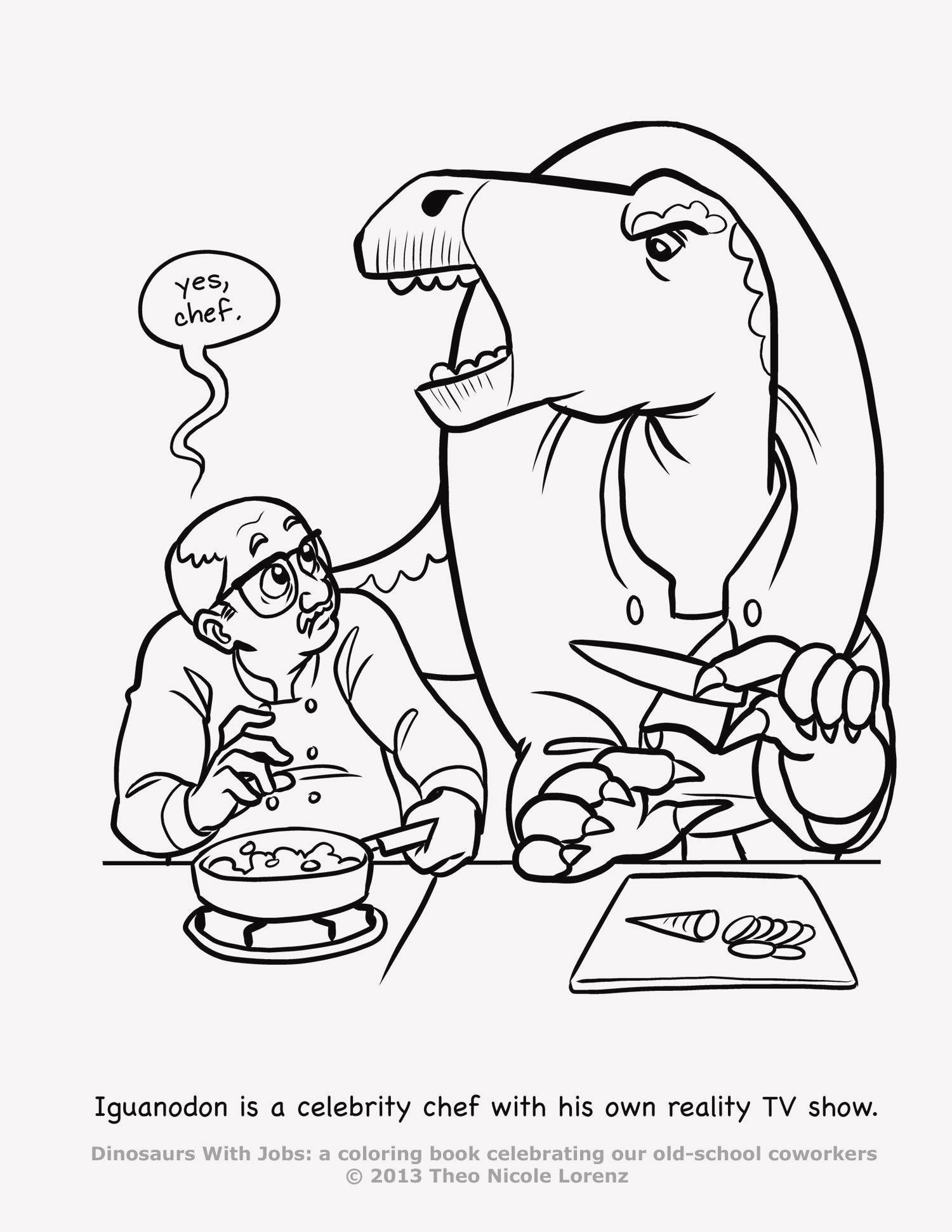 Dinosaurs with Jobs: A Coloring Book Celebrating Our Old-School Coworkers