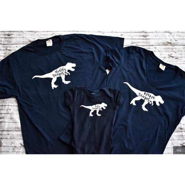 Dinosaurus Family Shirts Gift Set