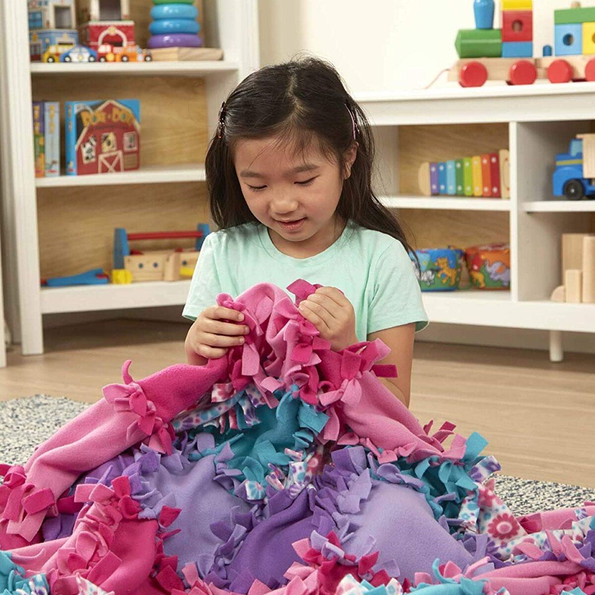  DIY Melissa & Doug Flower Fleece Quilt