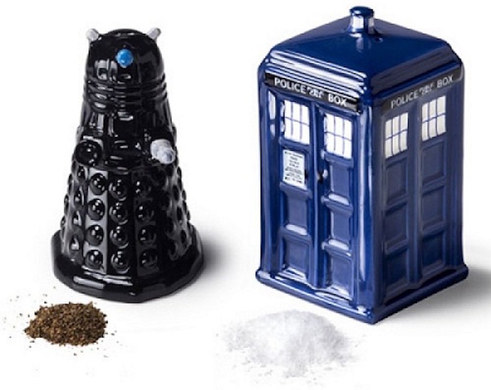 Doctor Who Tardis vs Dalek Salt and Pepper Shaker