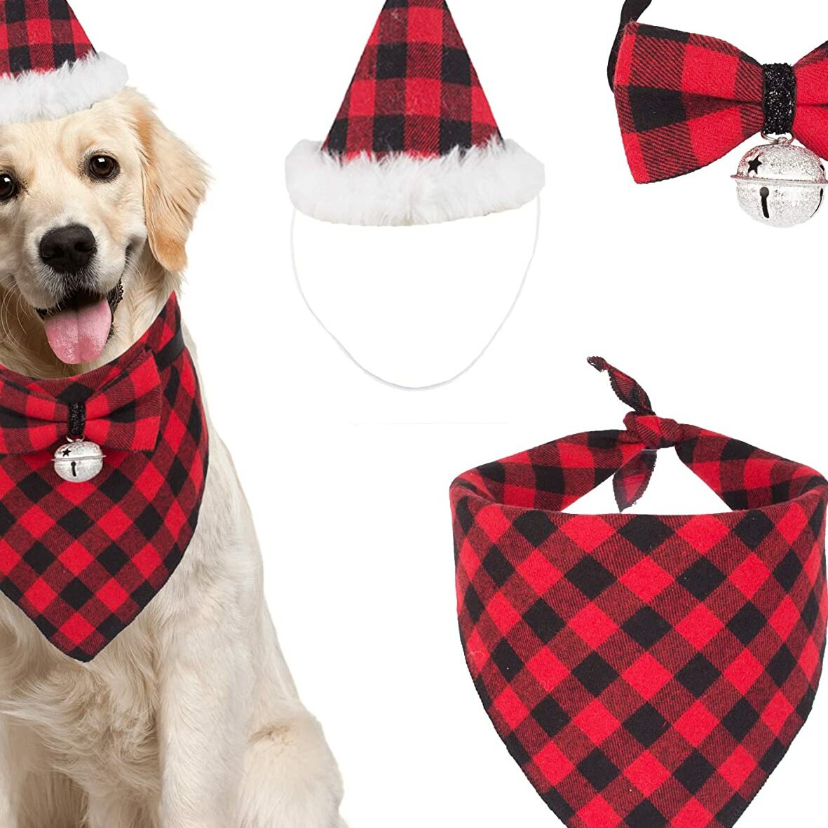 Dog Christmas Outfit Set 