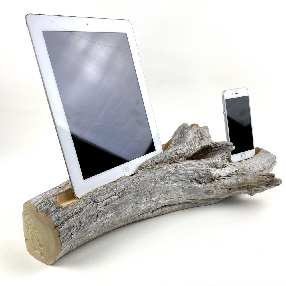 Driftwood Phone and Tablet Dock