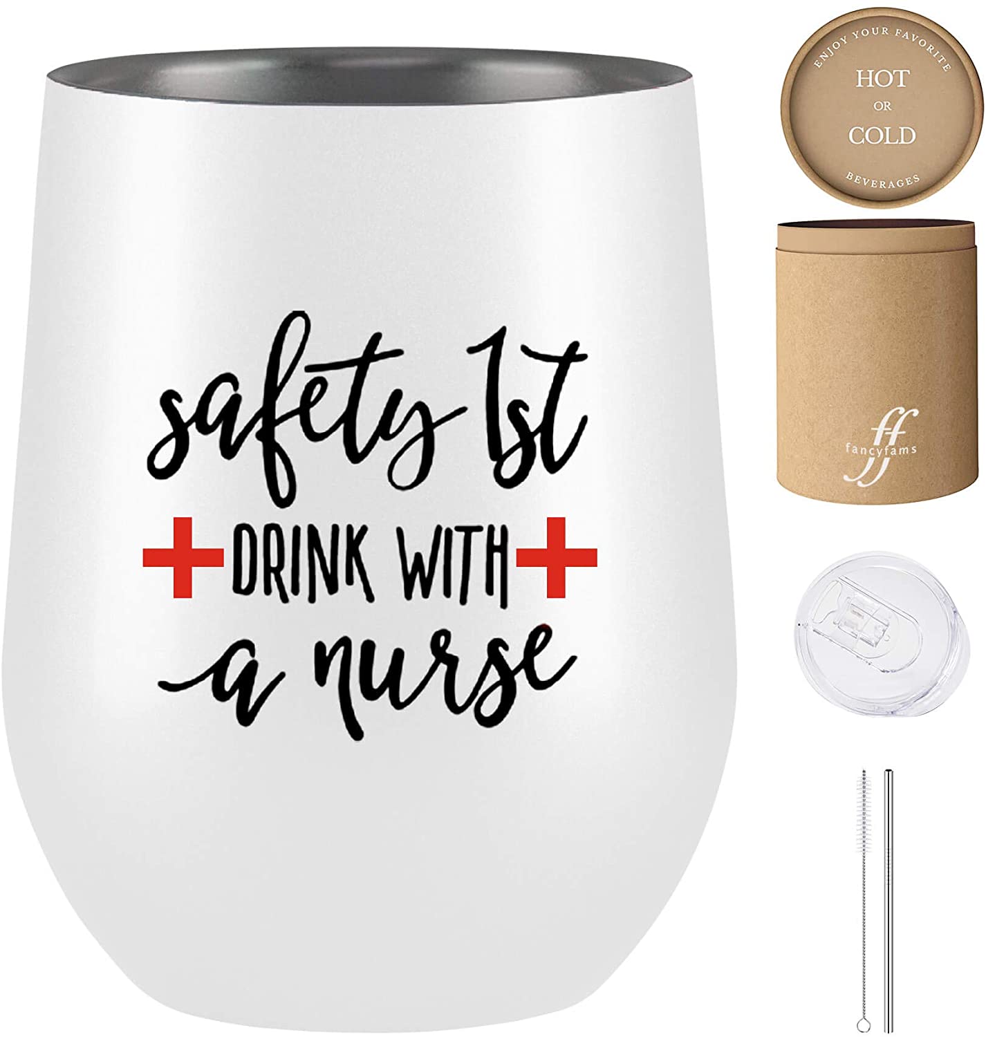 Drink with a Nurse Wine Tumbler