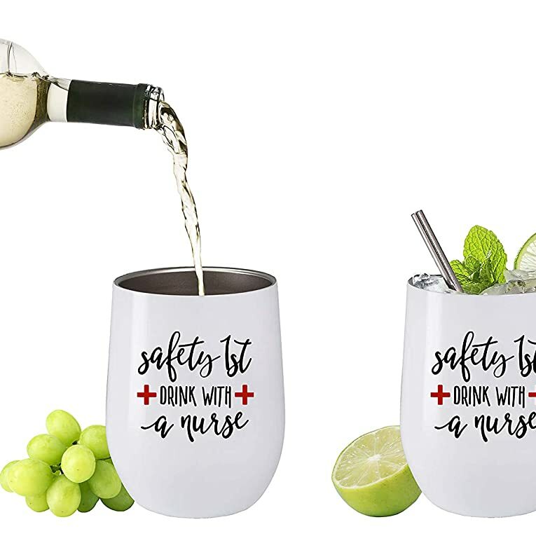 Drink with a Nurse Wine Tumbler