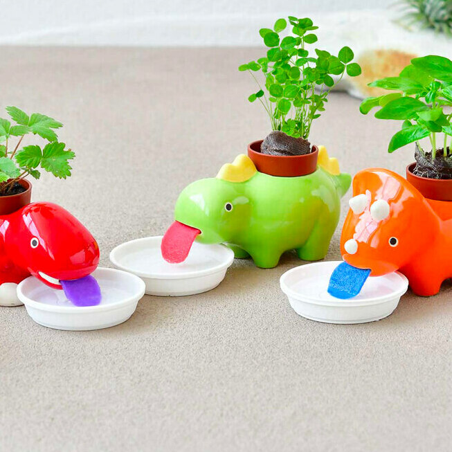 Drinking Dinosaur Planters