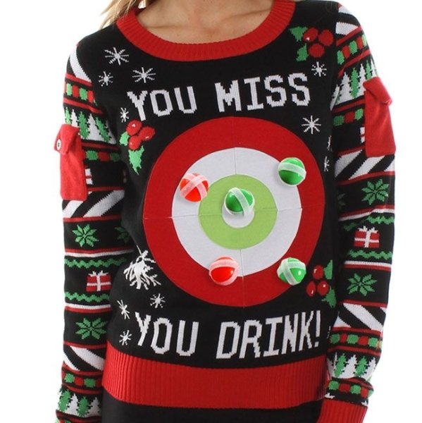 Drinking Game Ugly Christmas Sweater