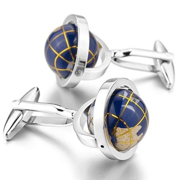 Earth-shaped Cufflinks