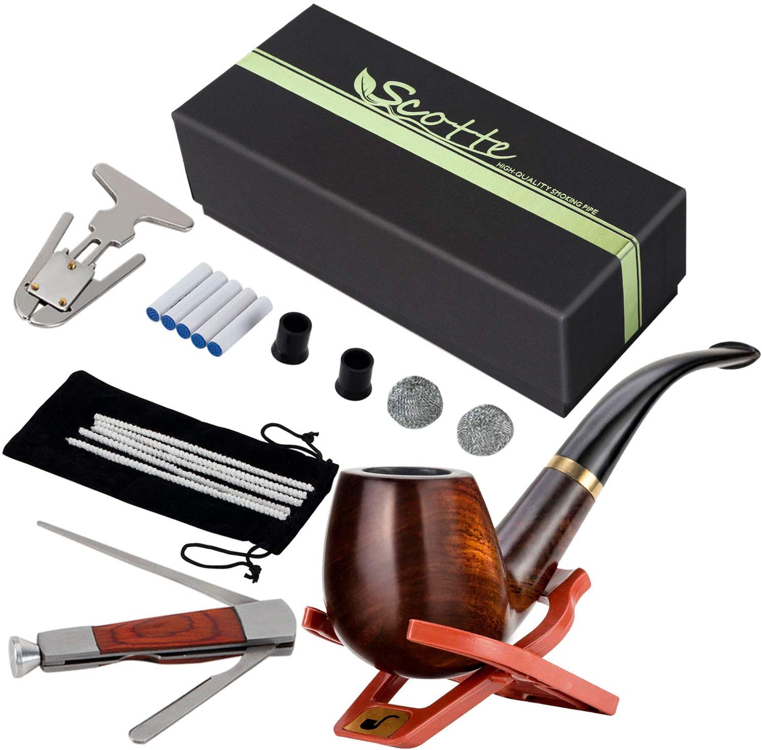 Ebony Wood Root Smoking Pipe