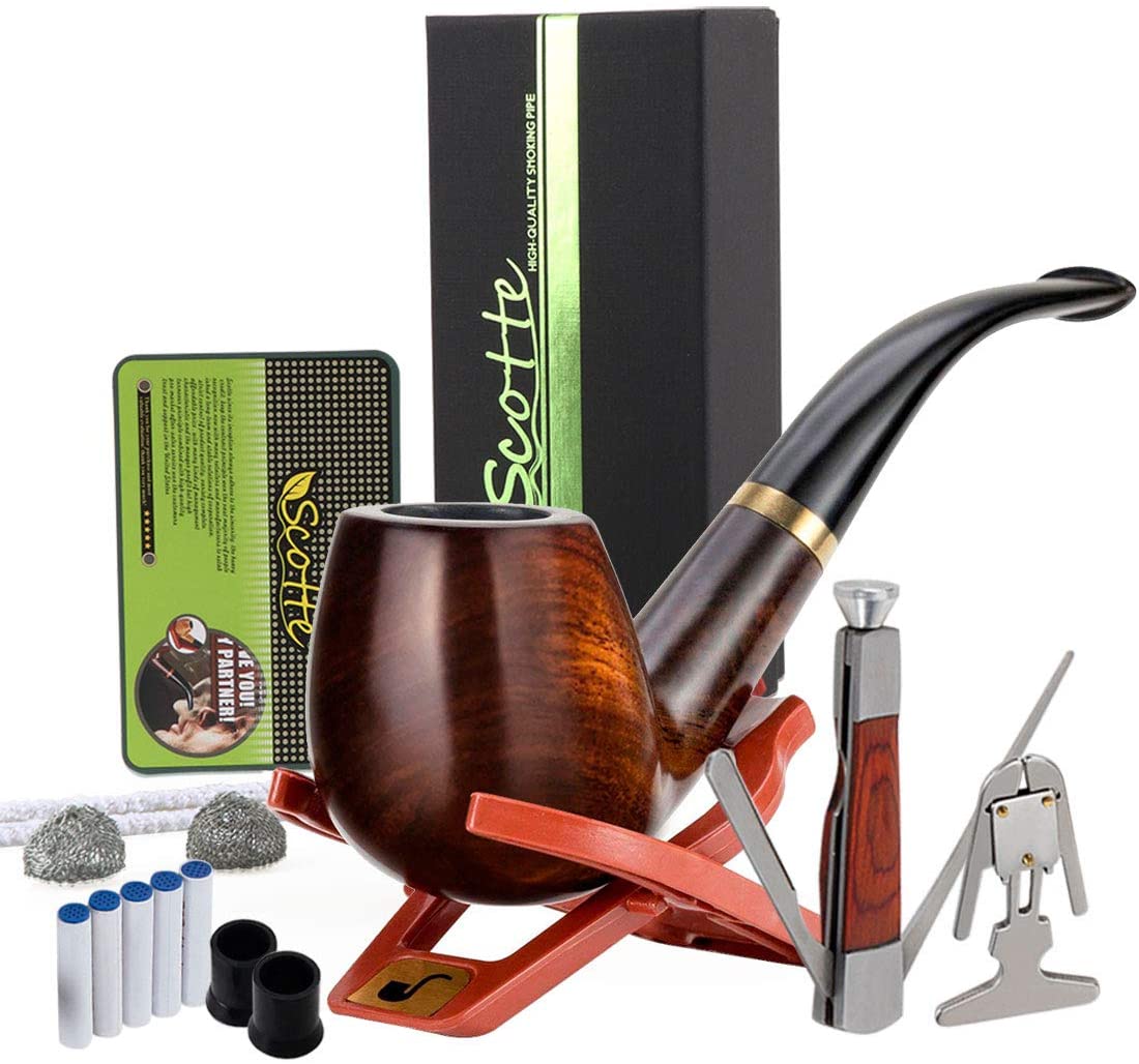 Ebony Wood Root Smoking Pipe