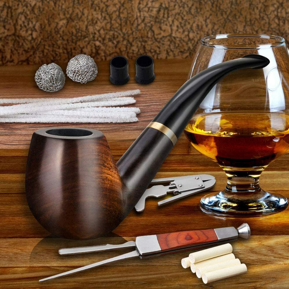 Ebony Wood Root Smoking Pipe