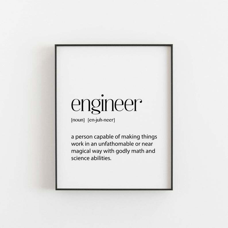 Engineer Definition Poster