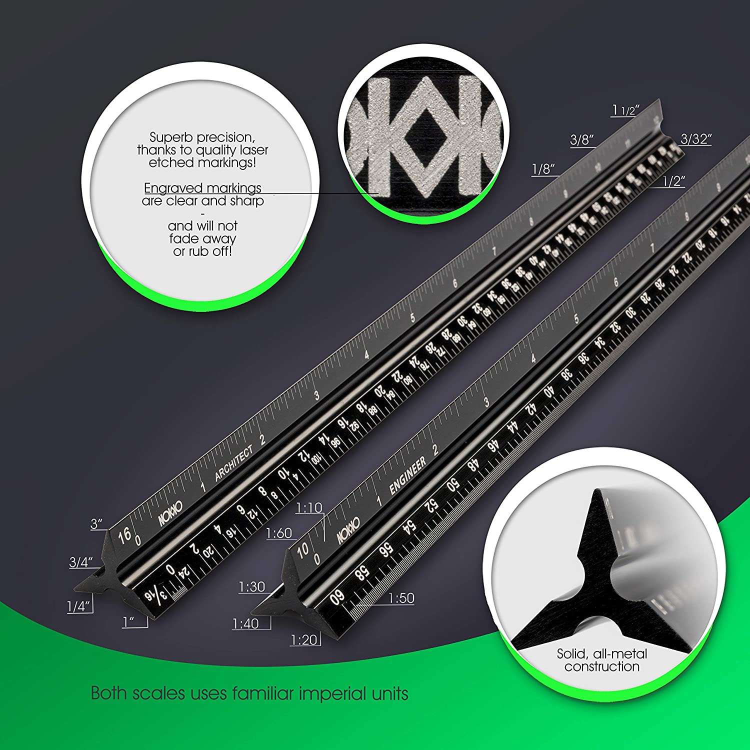 Engineering Scale Ruler Set