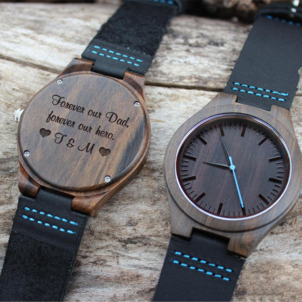 Engraved Wooden Watch