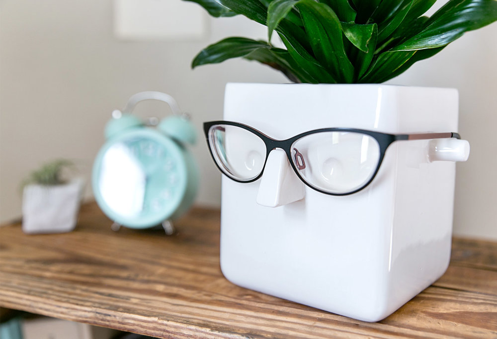 Face Plant Planter and Eyeglass Holder