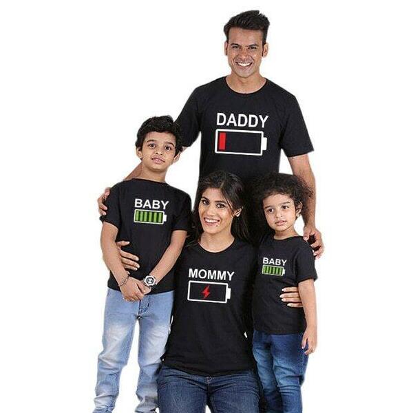 Family Matching Battery T-shirts