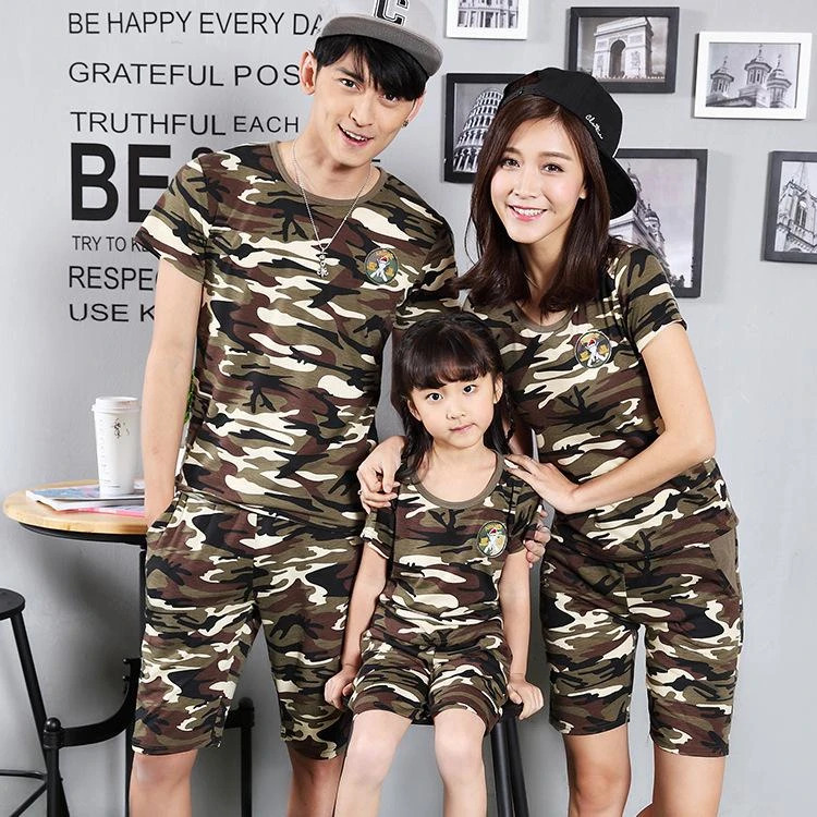 Family Matching Camouflage Short + T-shirt Set