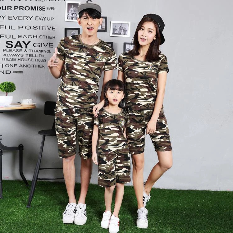 Family Matching Camouflage Short + T-shirt Set