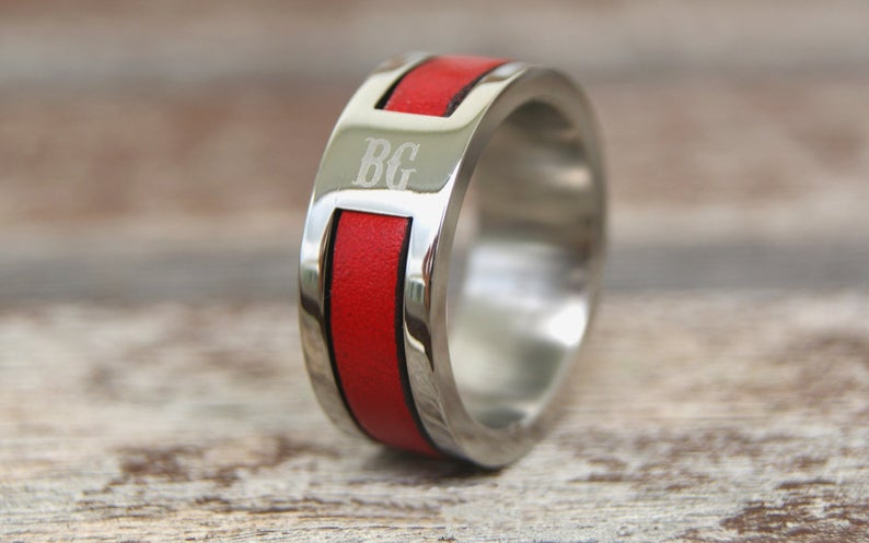  Firefighter Personalized Stainless Steel Ring