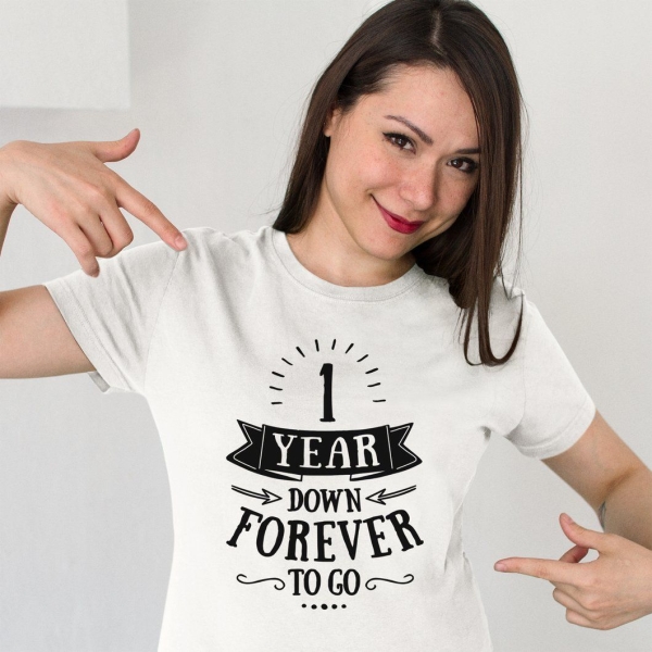 First Wedding Anniversary Couples T-Shirts Set