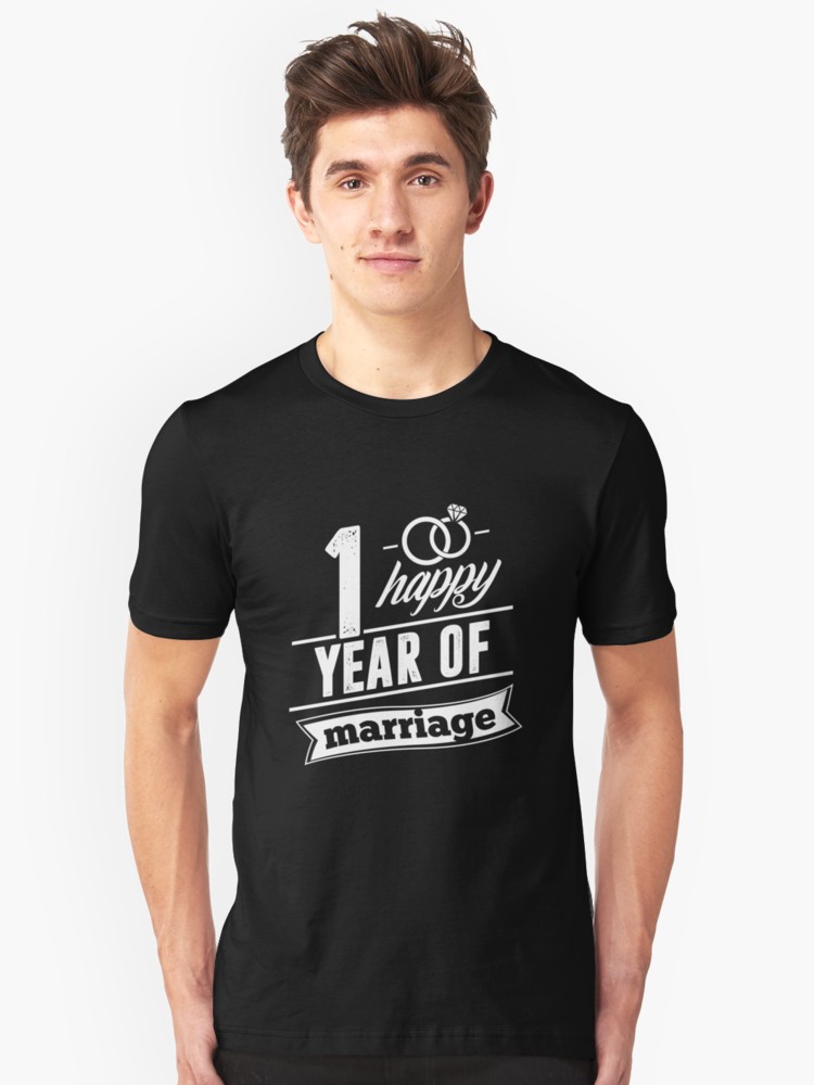 First Wedding Anniversary Couples T-Shirts Set