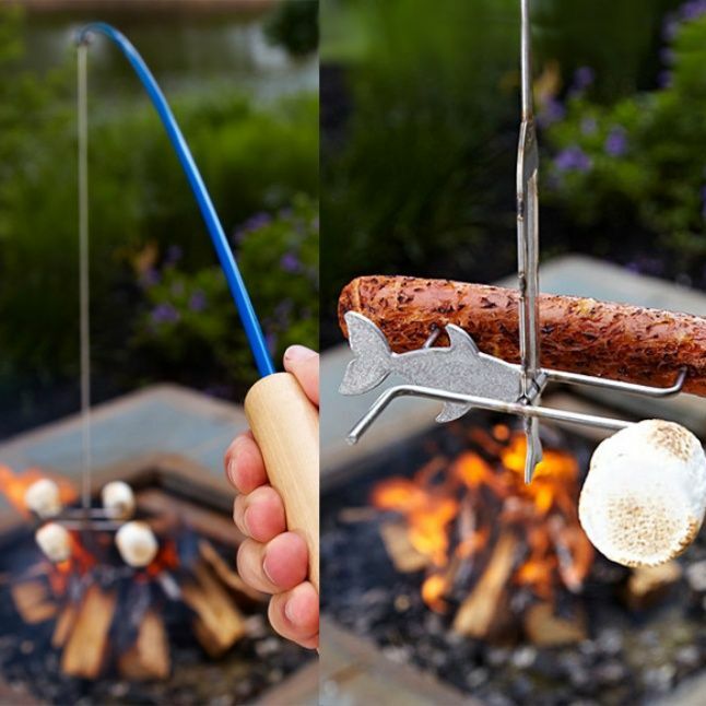 Fishing Pole Campfire Roaster