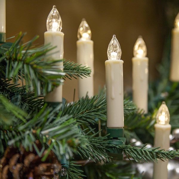 Flameless Clip-On Christmas Tree Candles