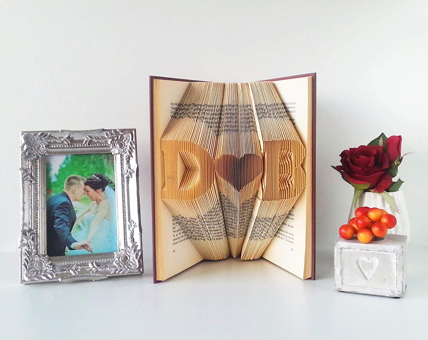 Folded Book Art Anniversary gift