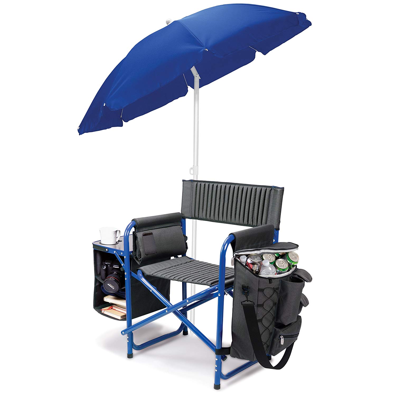 Folding Backpack Chair With Cooler And Side Table