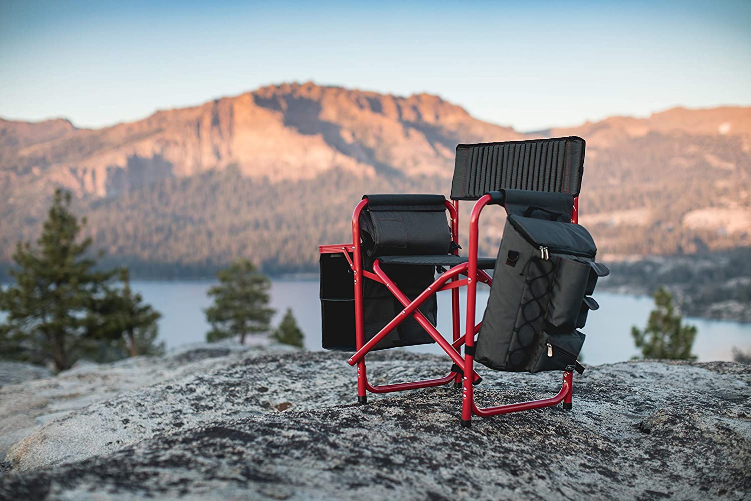 Folding Backpack Chair With Cooler And Side Table