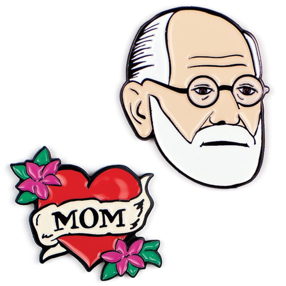  Freud and Mom Enamel Pin Set