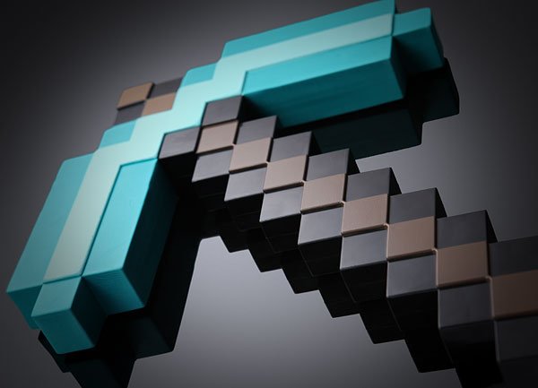 Full-size Minecraft Diamond Pickaxe