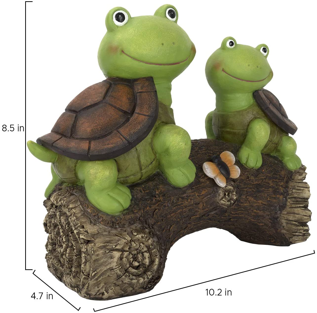 Garden Statue Solar Lights Turtles Figurine