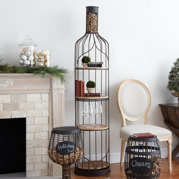 Giant Wine Bottle Accent Shelf