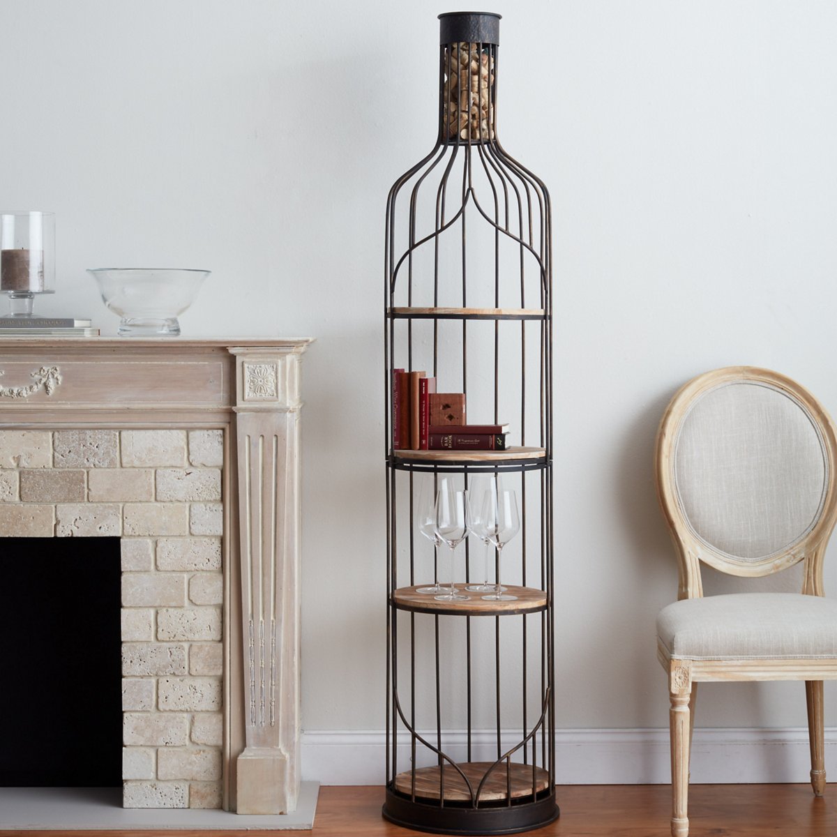 Giant Wine Bottle Accent Shelf