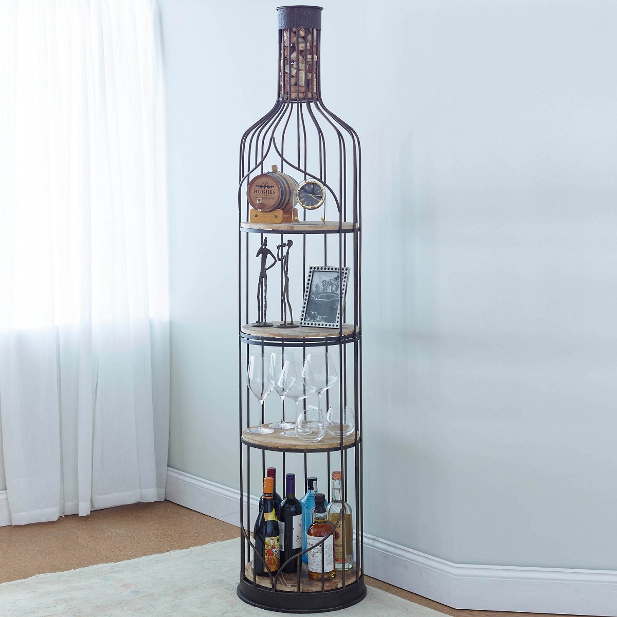 Giant Wine Bottle Accent Shelf