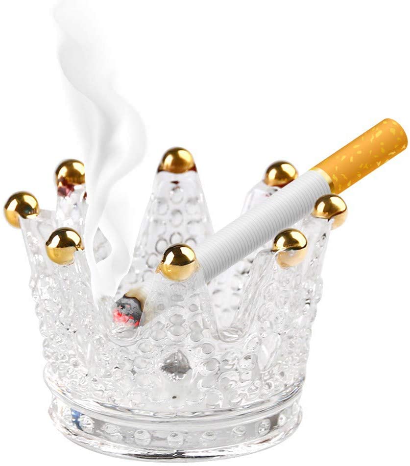 Glass Crown Ashtray