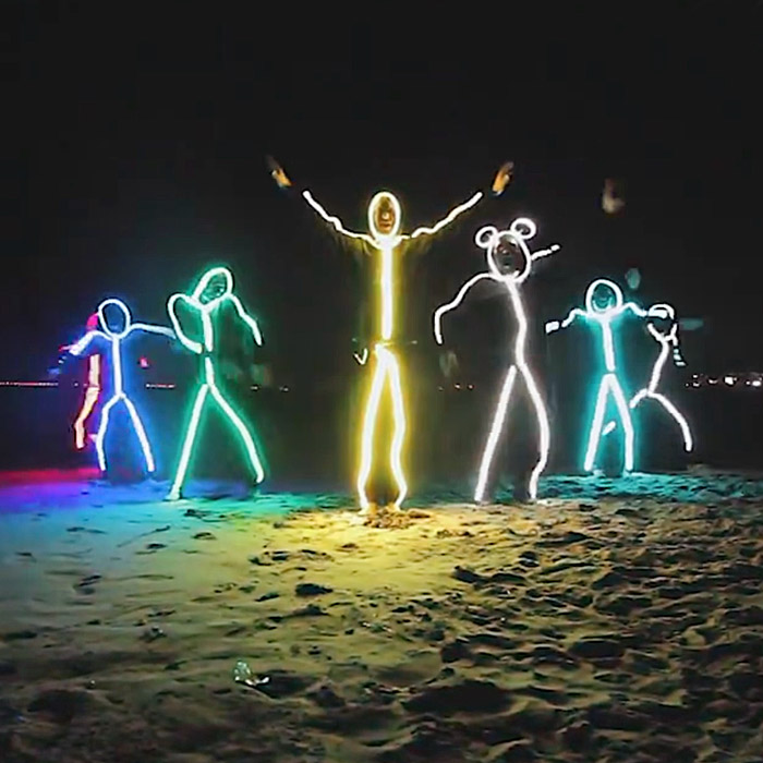 LED Stick Figure Suits