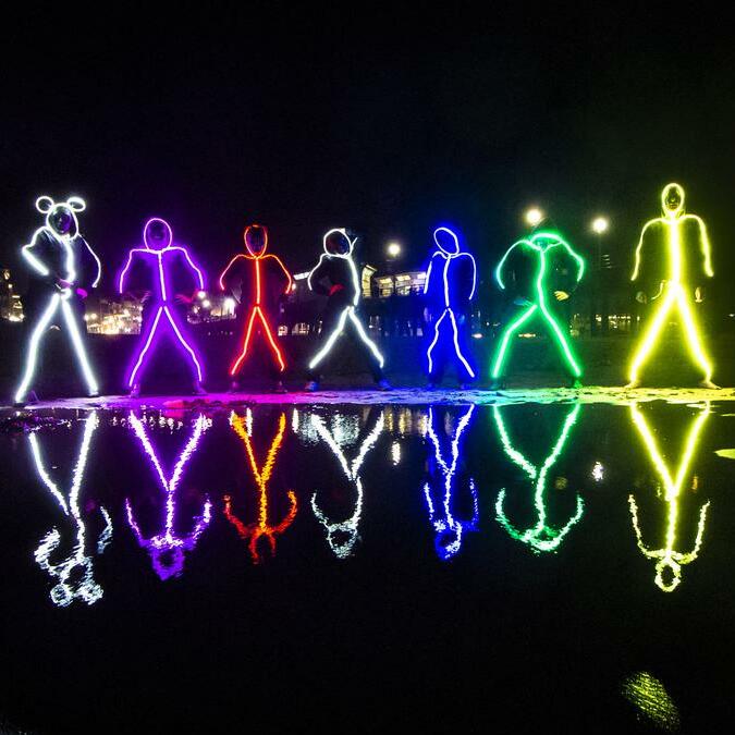 LED Stick Figure Suits