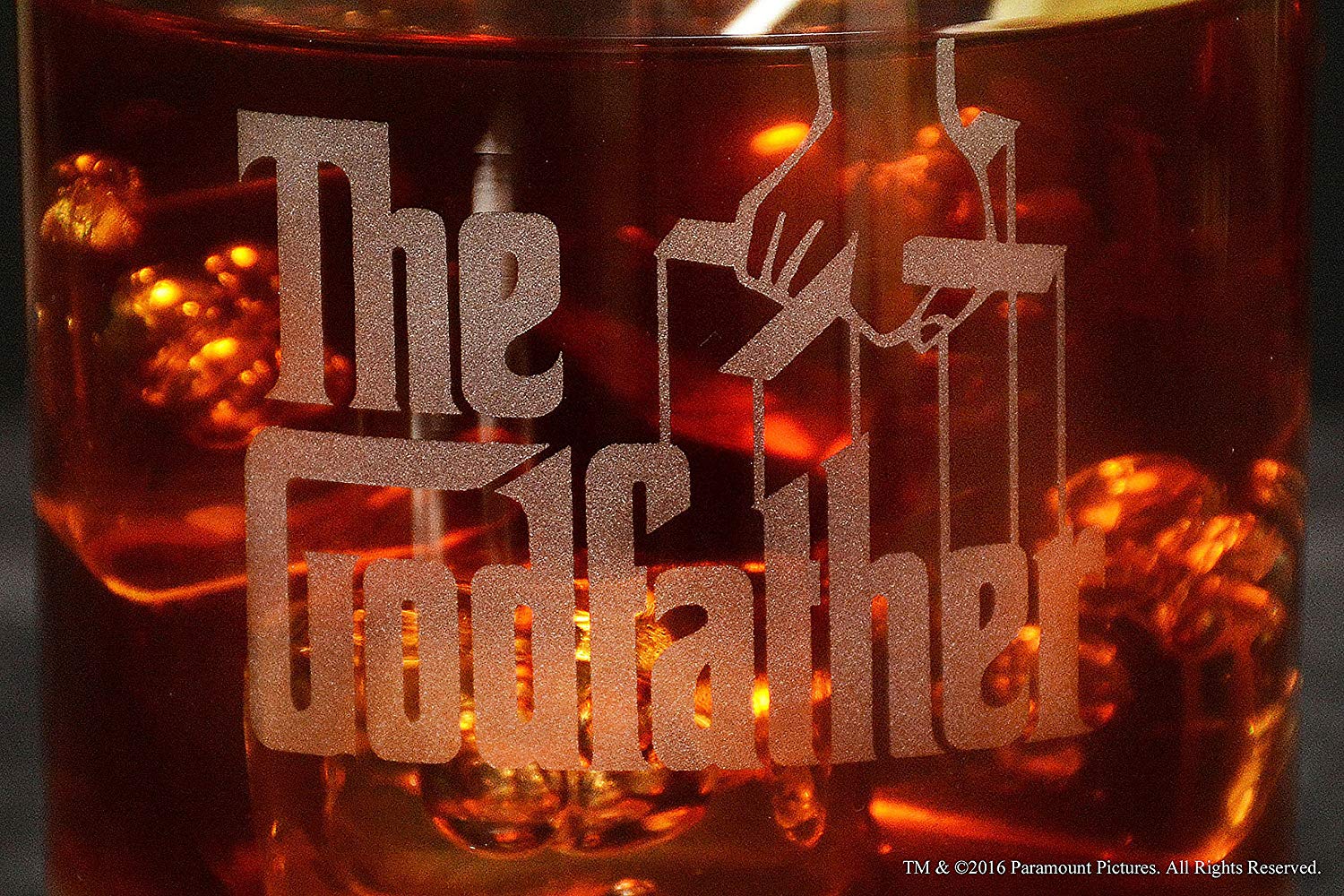 Godfather Movie Engraved Logo Whiskey Glass