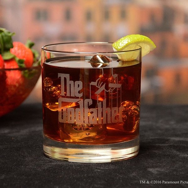 Godfather Movie Engraved Logo Whiskey Glass